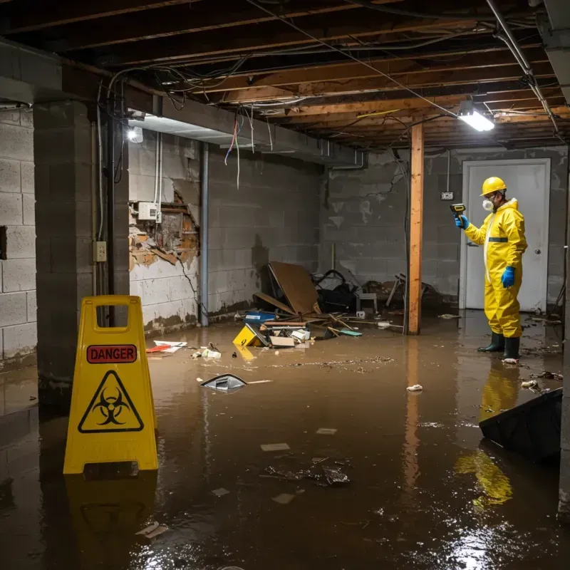 Flooded Basement Electrical Hazard in Highland, CA Property